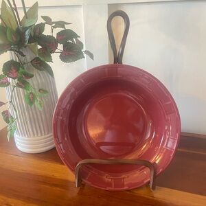 Longaberger Paprika Red 12” Ceramic Bowl